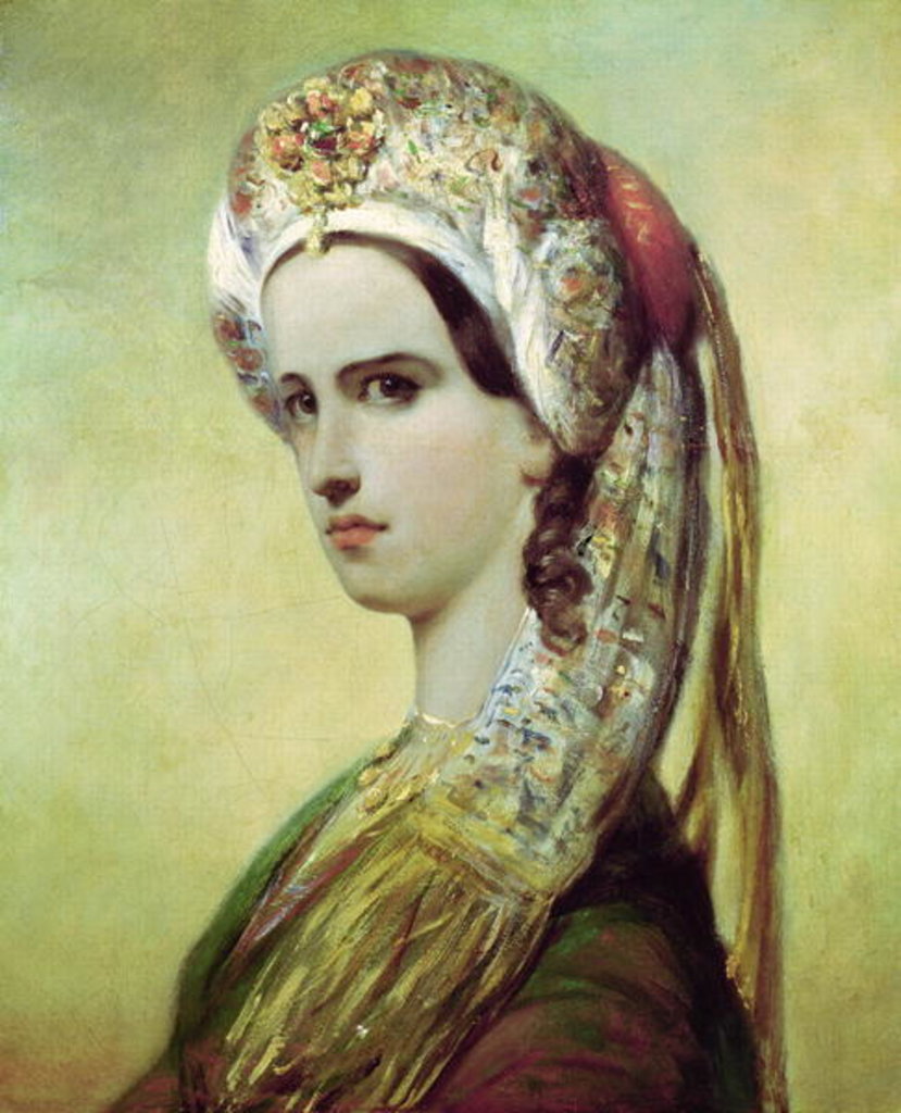 Detail of Portrait of Rachel by Achille Deveria