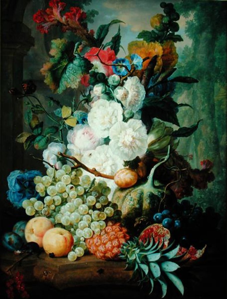 Detail of Fruits and Flowers by Jan van Os