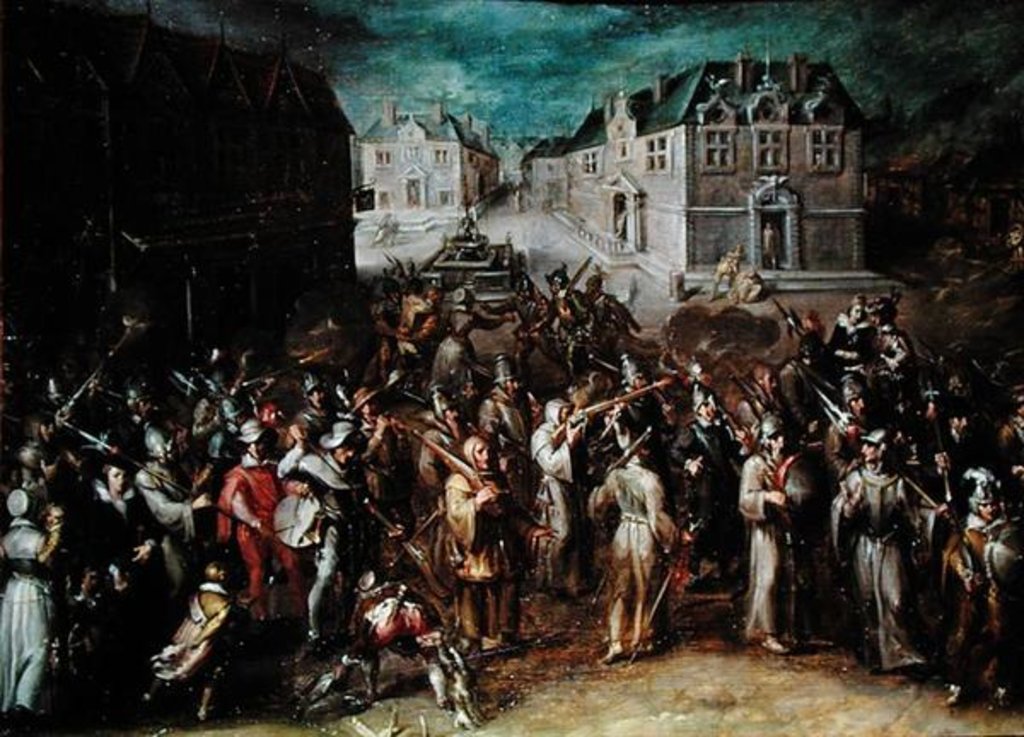 Detail of Procession of the Holy League in 1590 by French School