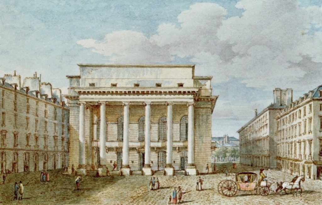 Detail of View of the Facade of the Theatre Italien by Victor Jean Nicolle
