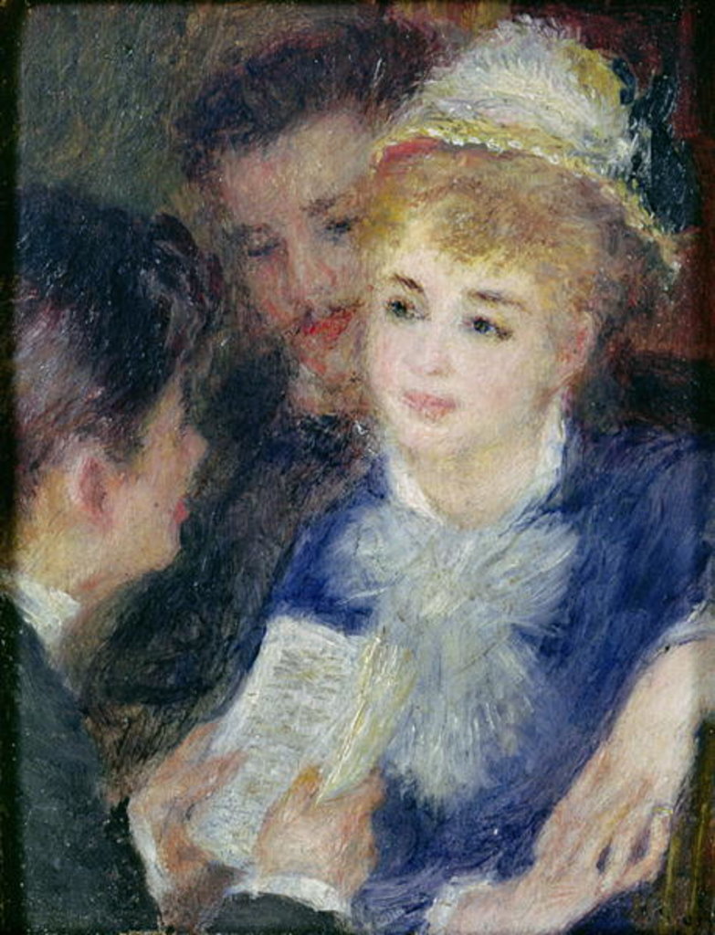 Detail of Reading the Role by Pierre Auguste Renoir