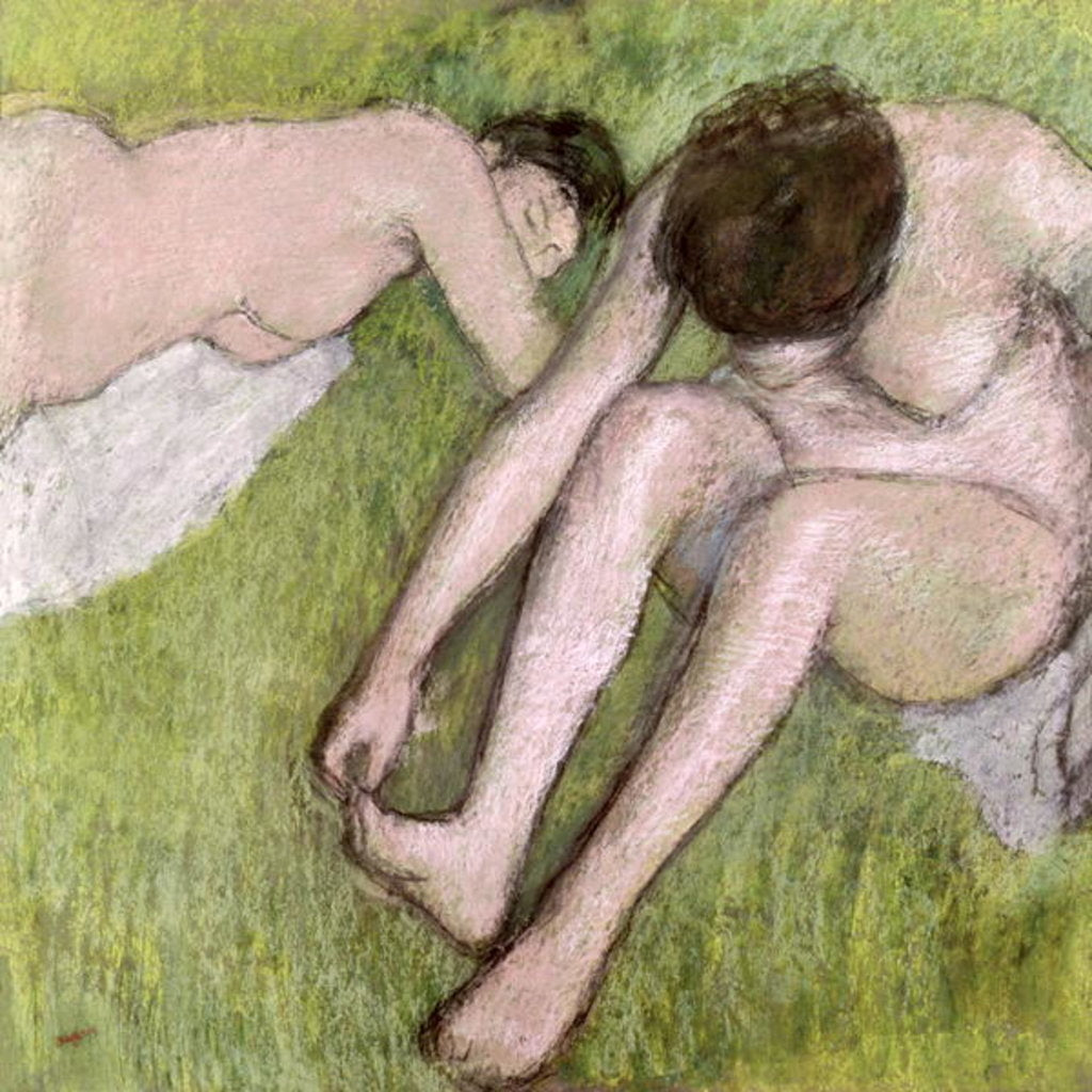 Detail of Two Bathers on the Grass, c.1886-90 by Edgar Degas