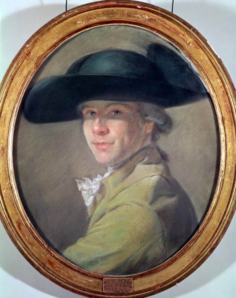 Detail of Self Portrait, c.1780 by Dominique Vivant Denon