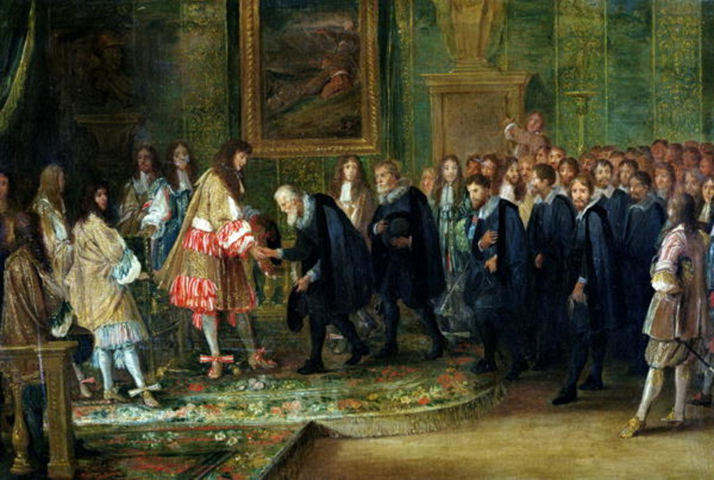 Detail of The Reception of the Ambassadors of the Thirteen Swiss Cantons by Louis XIV at the Louvre, 11th November 1663, 1664 by Adam Frans van der Meulen