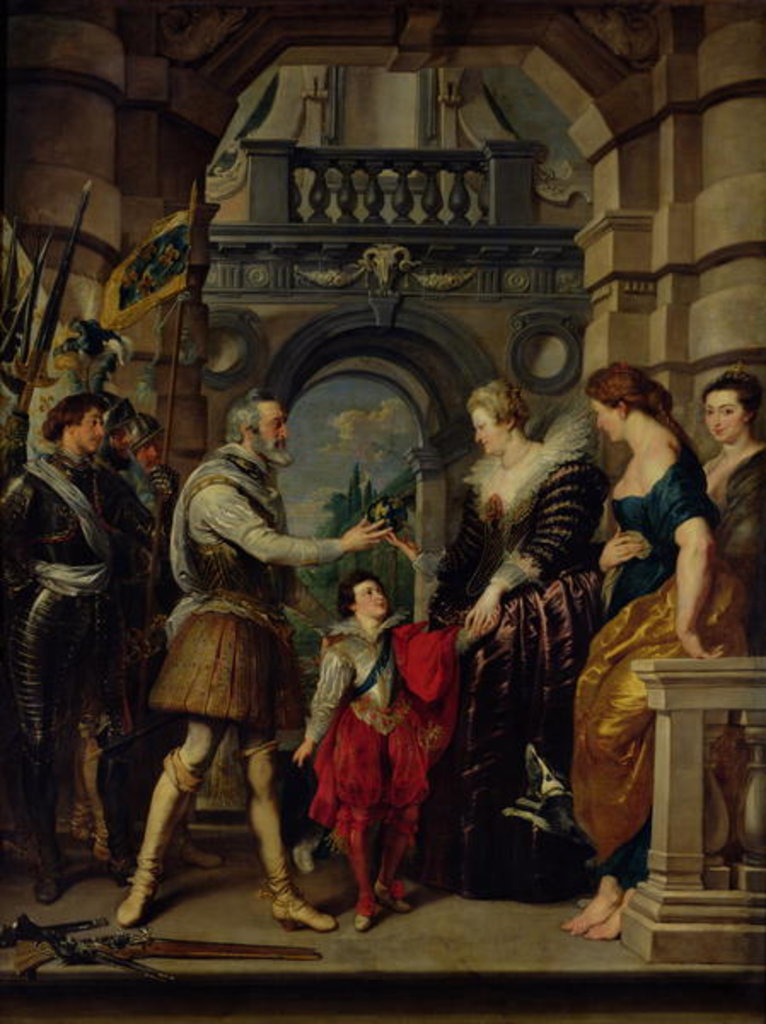 Detail of The Medici Cycle: Henri IV leaving for the war in Germany and bestowing the government of his kingdom to Marie de Medici by Peter Paul Rubens