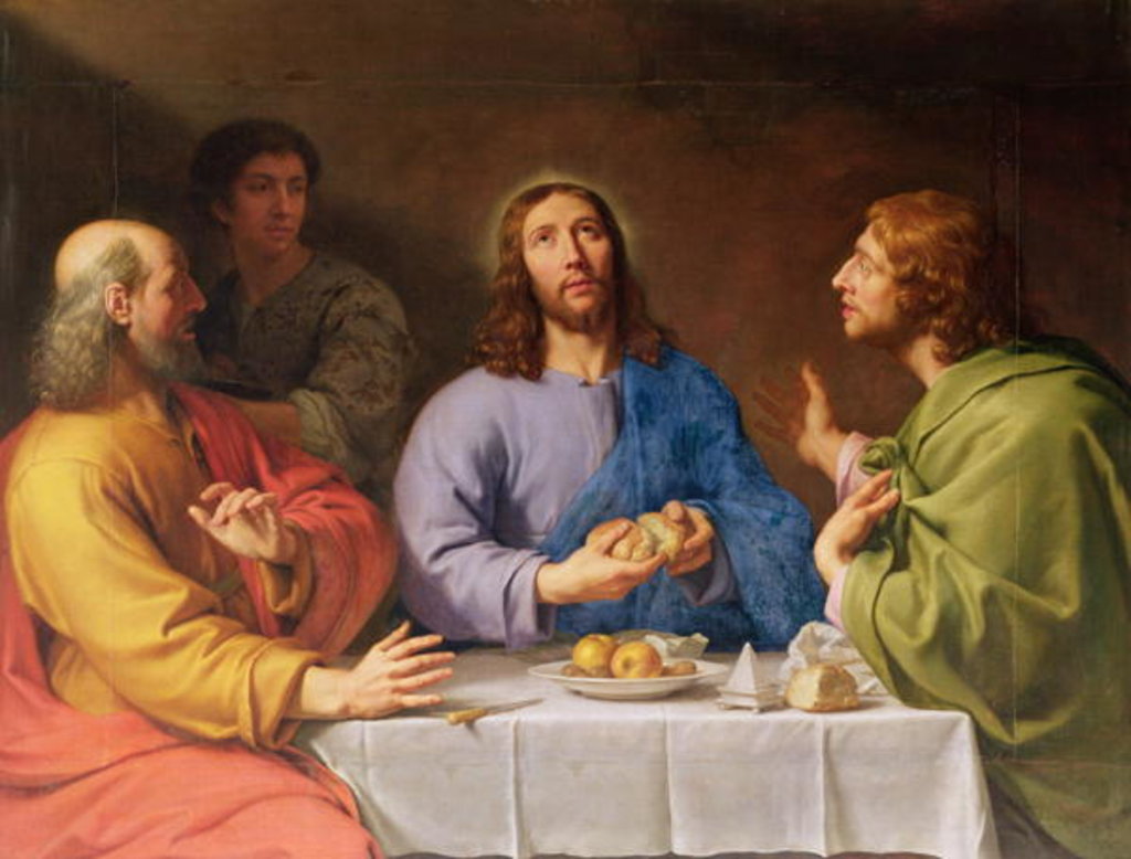 Detail of The Supper at Emmaus by Philippe de Champaigne