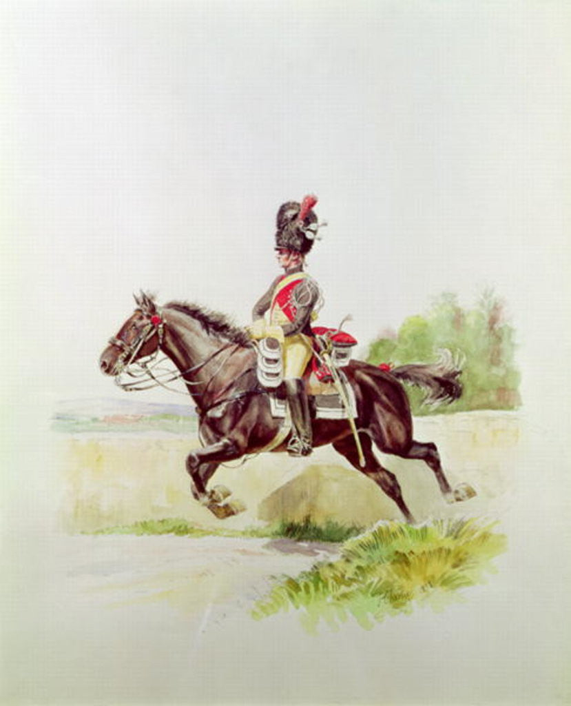 Detail of Soldier of the Imperial Guard on Horseback by Henri Georges Jacques Chartier