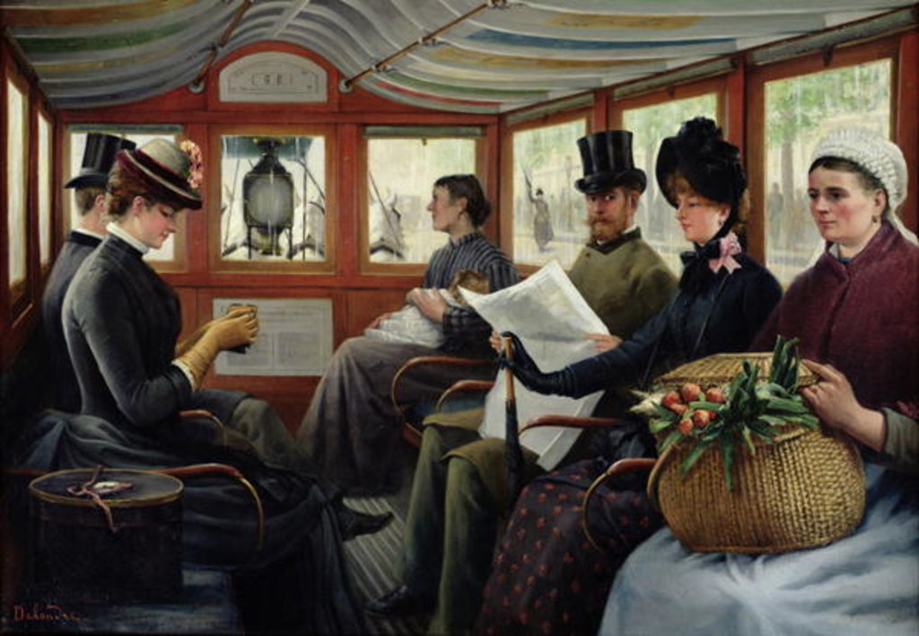 Detail of On the Omnibus, 1880 by Maurice Delondre
