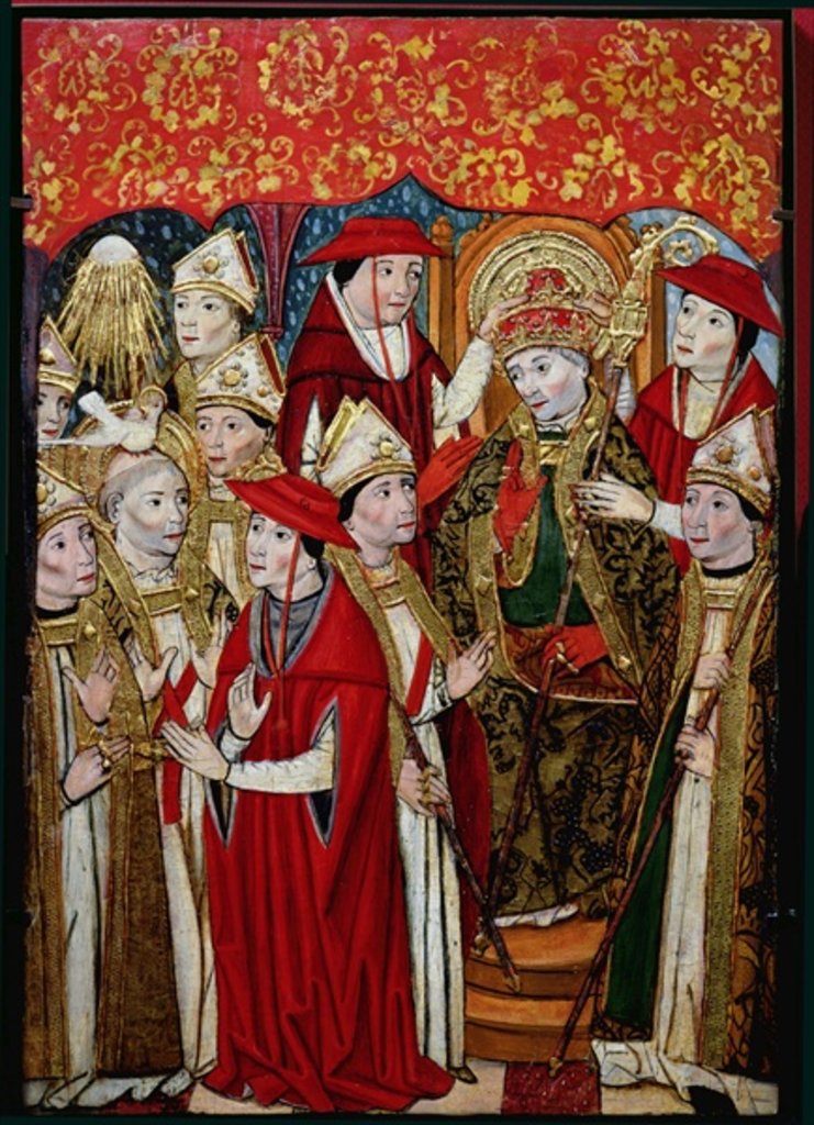 Detail of Election of Fabian to the papacy by Jaume Huguet