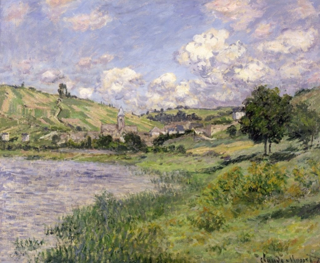 Detail of Landscape, Vetheuil by Claude Monet