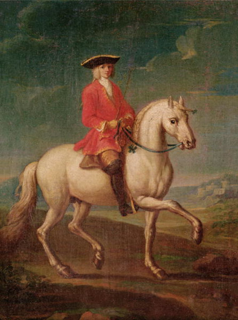 Detail of The Ride by Pietro Longhi