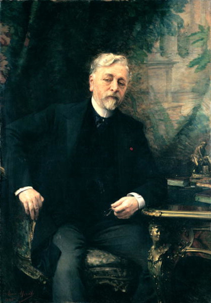 Detail of Portrait of Gustave Eiffel 1905 by Aime Nicolas Morot