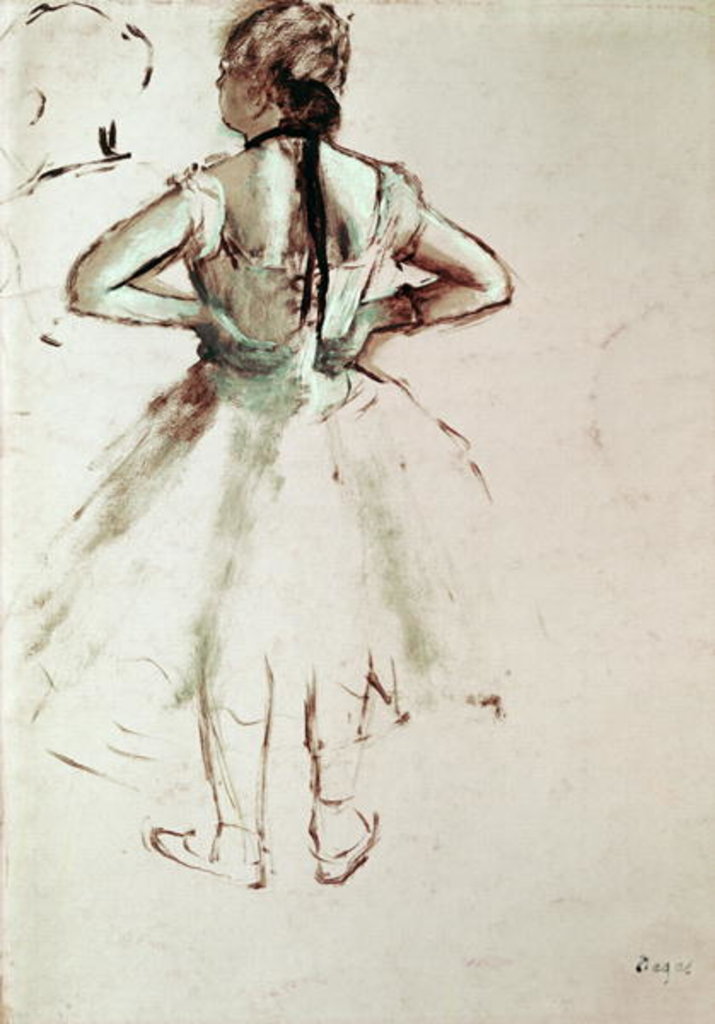 Detail of Dancer viewed from the back by Edgar Degas