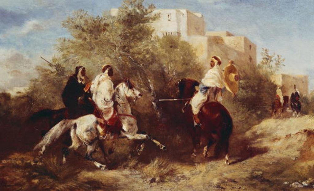 Detail of Arab Horsemen by Eugene Fromentin