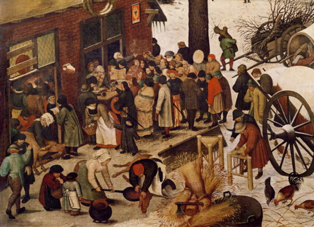 Detail of The Census at Bethlehem, 1566 by Pieter the Elder Bruegel