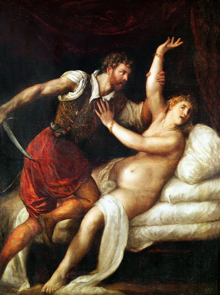 Detail of The Rape of Lucretia by Titian