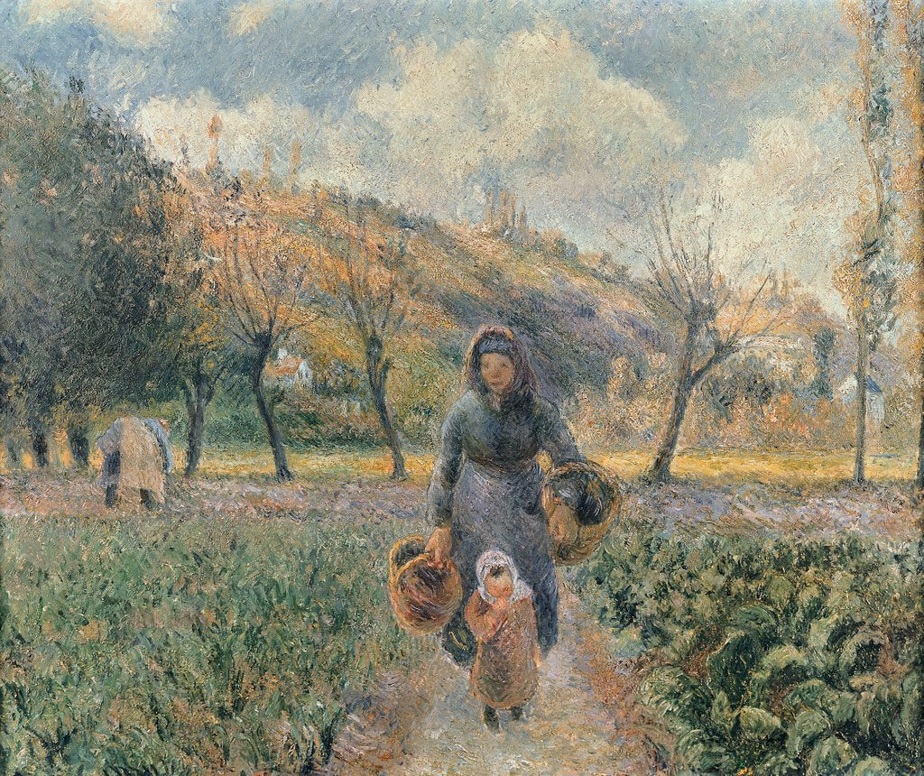 Detail of In the Garden by Camille Pissarro