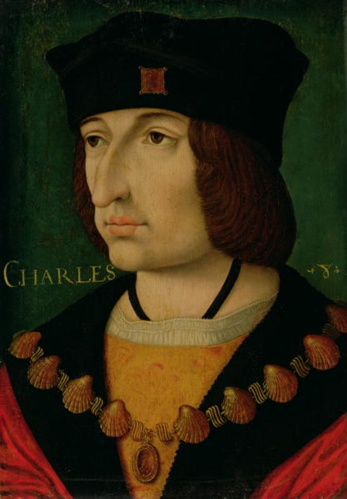 Detail of Portrait of Charles VIII King of France by Jean Bourdichon