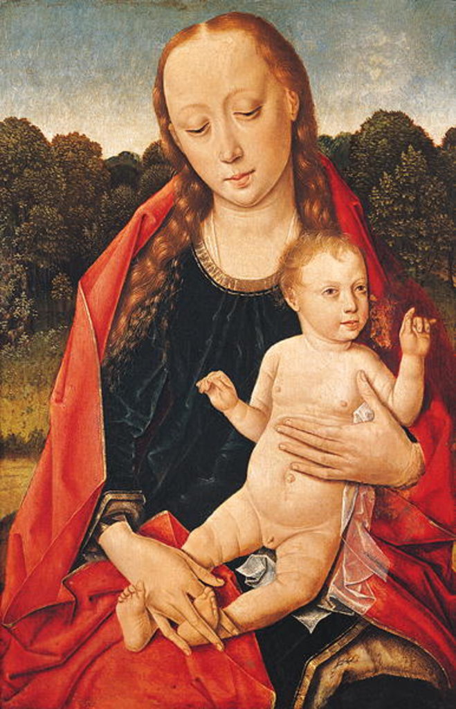 Detail of Virgin and Child by Dirck Bouts