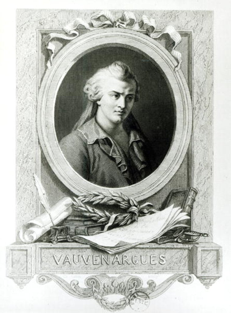 Detail of Luc de Clapiers Marquis of Vauvenargues by Charles Amedee Colin
