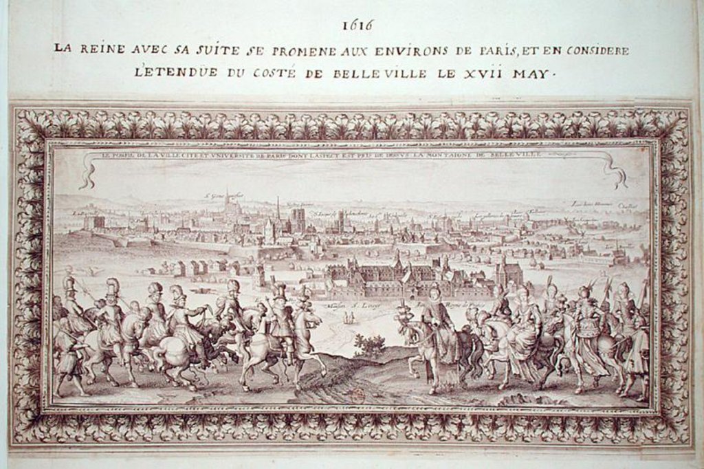 Detail of The Queen with her Entourage on the Outskirts of Paris, 17th May 1616 by Matthaus the Elder Merian