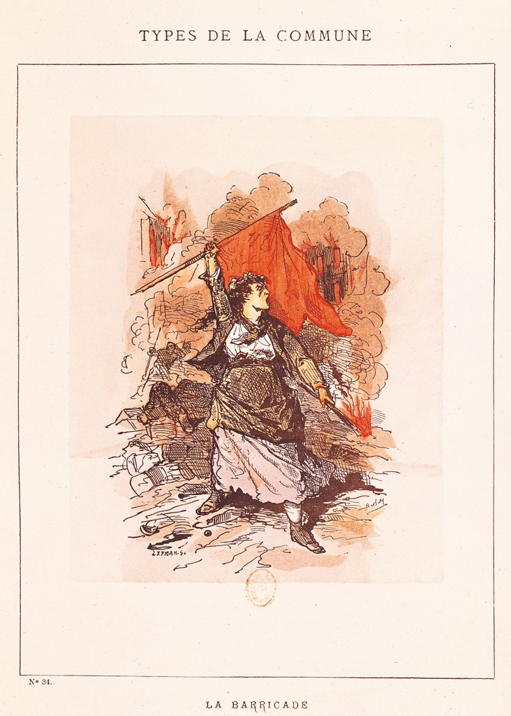 Detail of The Barricade, no.34 from 'Types de la Commune', 1871 by Lefman