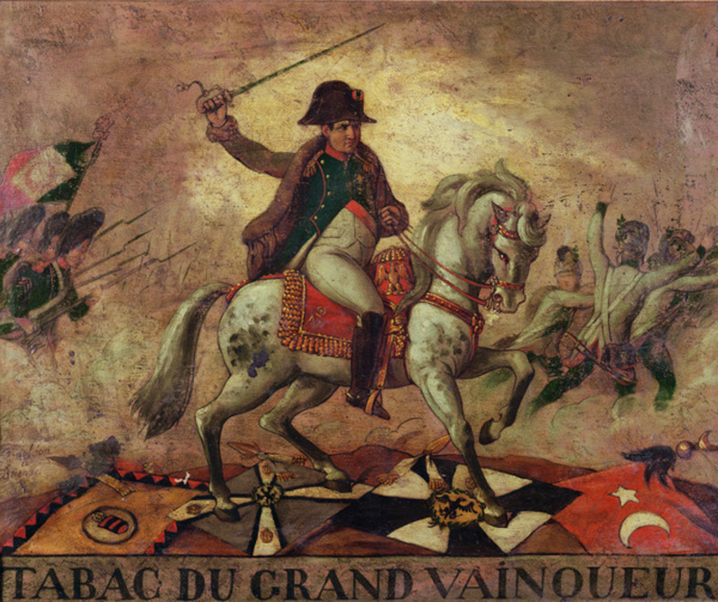 Detail of Tabac du Grand Vainqueur, tobacconist's sign depicting Napoleon I by French School