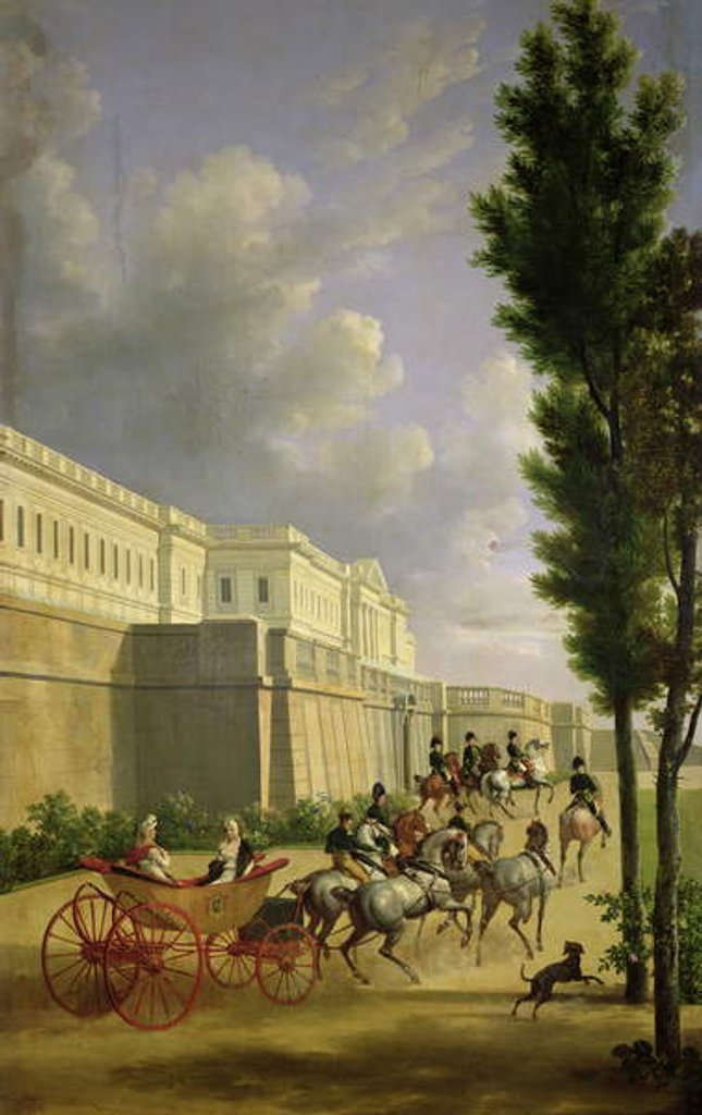 Detail of Napoleon I and Marie-Louise Leaving for the Hunt in Compiegne, 1811 by Jean and Vernet Antoine Bidauld