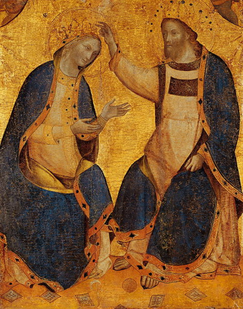 Detail of Coronation of the Virgin by Italian School