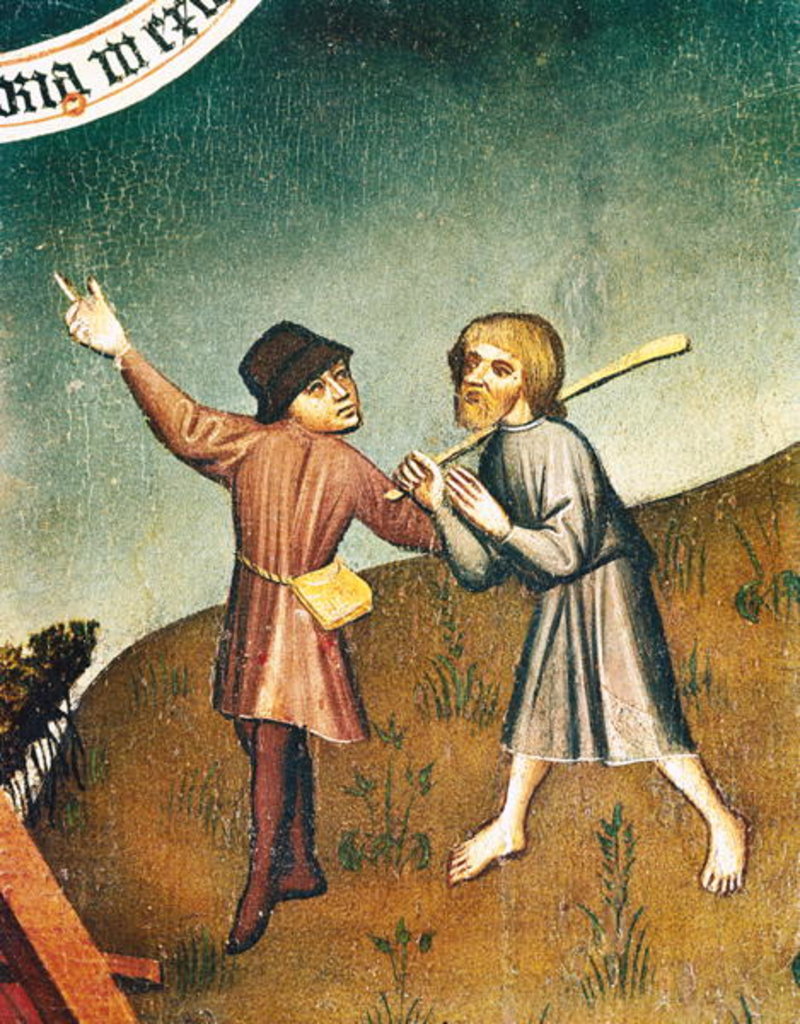 Detail of Adoration of the Magi, detail of the Annunciation to the Shepherds, c.1440 by Master of Zlate Moravce