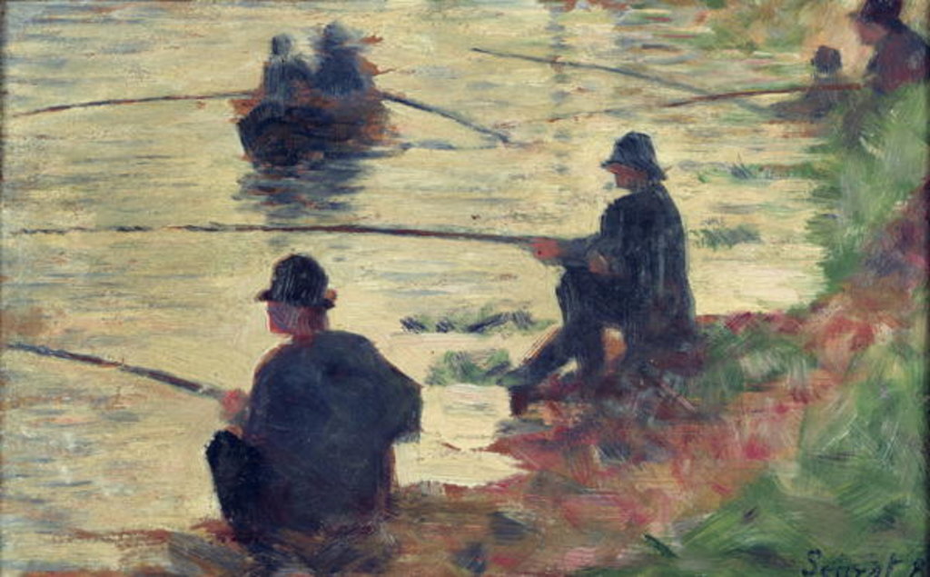 Detail of Anglers, Study for 'La Grande Jatte' by Georges Pierre Seurat