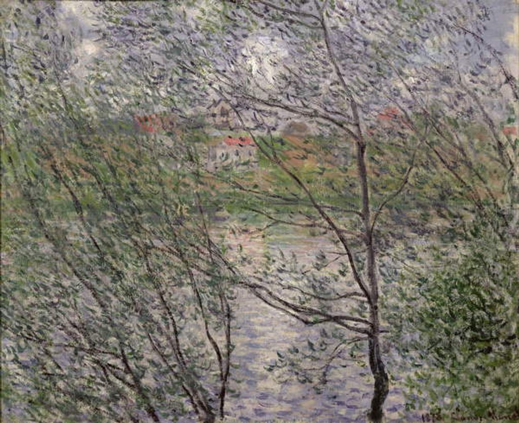 Detail of The Banks of the Seine or, Spring through the Trees, 1878 by Claude Monet