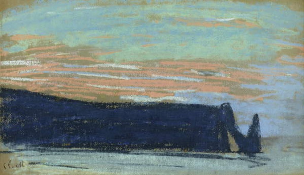 Detail of The Cliff at Etretat, c.1885 by Claude Monet