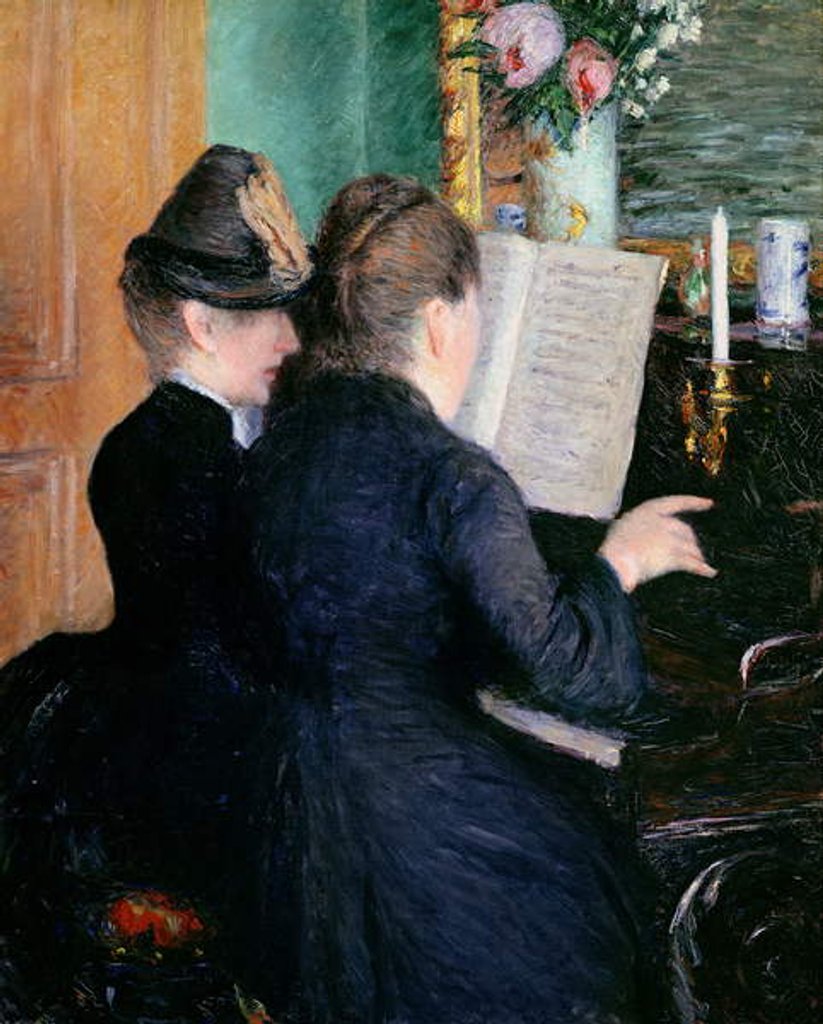 Detail of The Piano Lesson, 1881 by Gustave Caillebotte