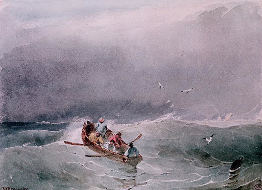 Detail of Seascape by Richard Parkes Bonington