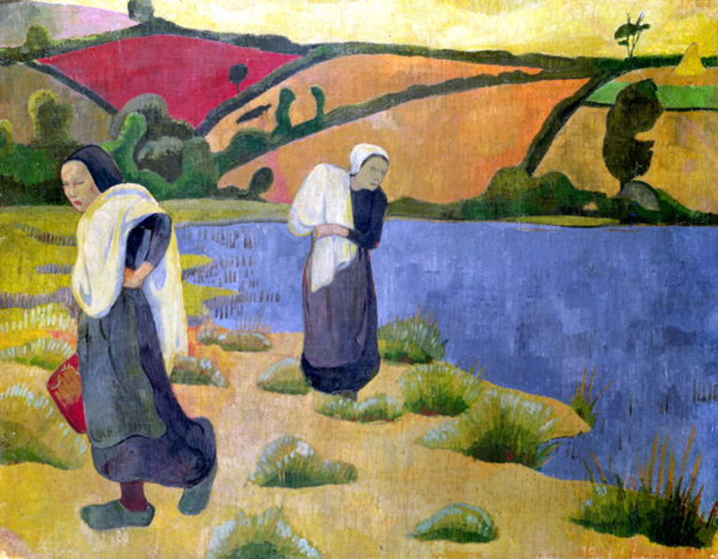 Detail of Washerwomen at the Laita River, near Pouldu by Paul Serusier