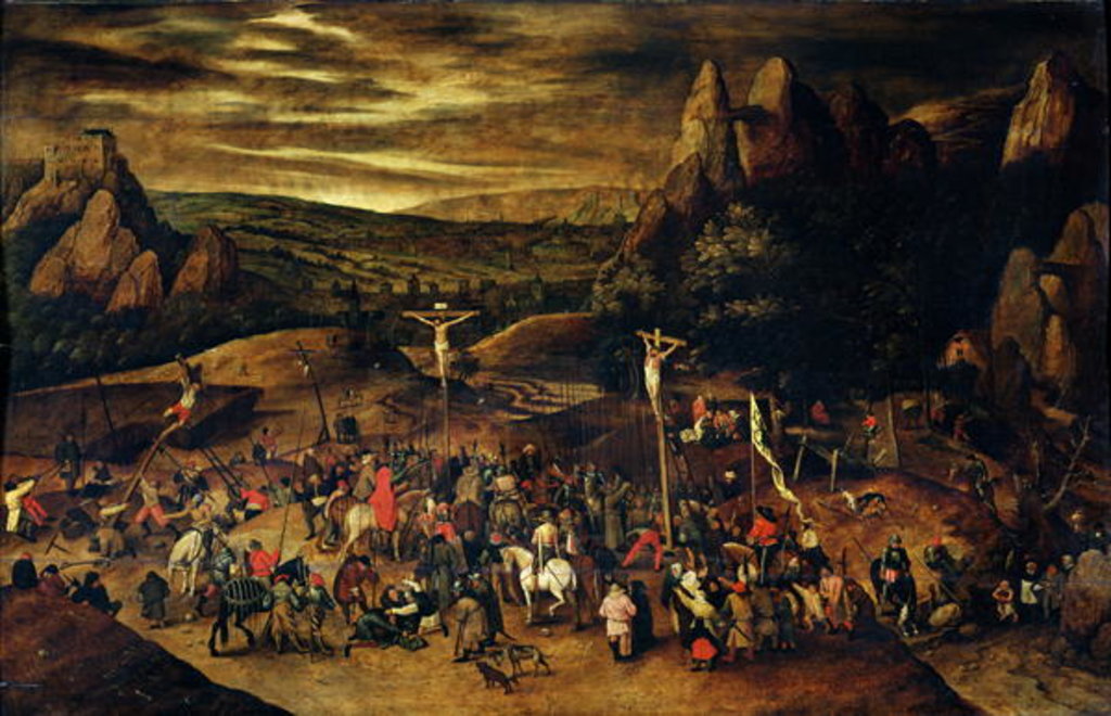 Detail of The Crucifixion by Pieter the Younger Brueghel
