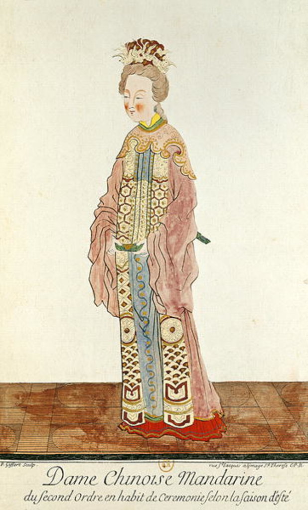 Detail of Portrait of a Mandarin Woman of the Second Order Wearing a Summer Ceremonial Costume by Pierre Giffart