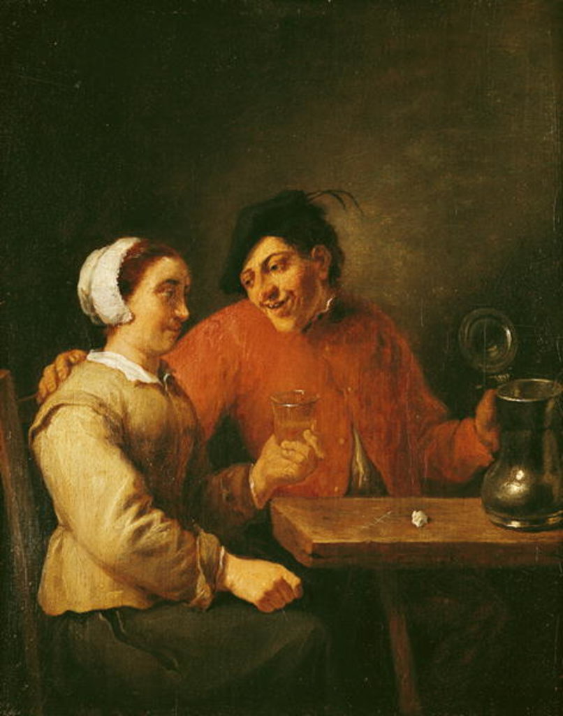 Detail of Drinkers by Adriaen Brouwer