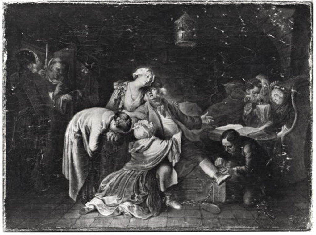 Detail of Jean Calas Bidding Farewell to his Family by Daniel Nikolaus Chodowiecki