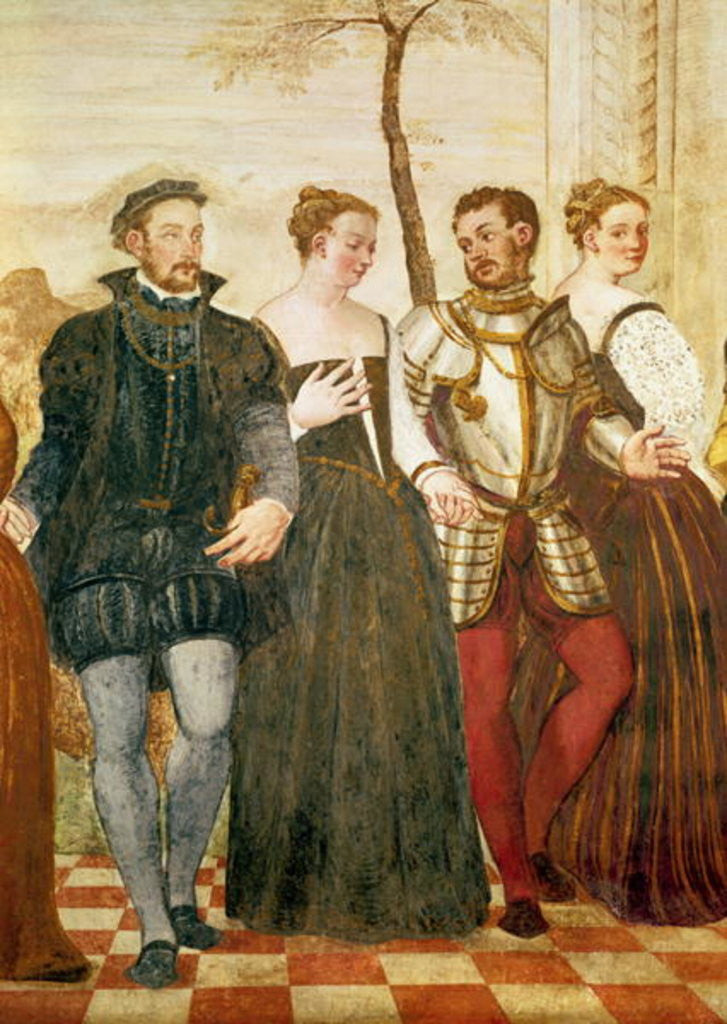 Detail of Invitation to the Dance, detail of the central group by Giovanni Antonio Fasolo