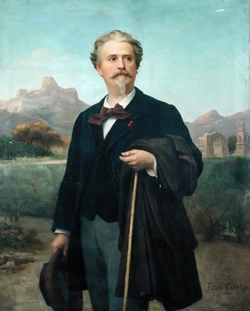 Detail of Portrait of Frederic Mistral 1885 by Felix Auguste Clement