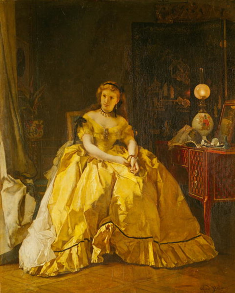 Detail of After the Ball by Alfred Emile Stevens