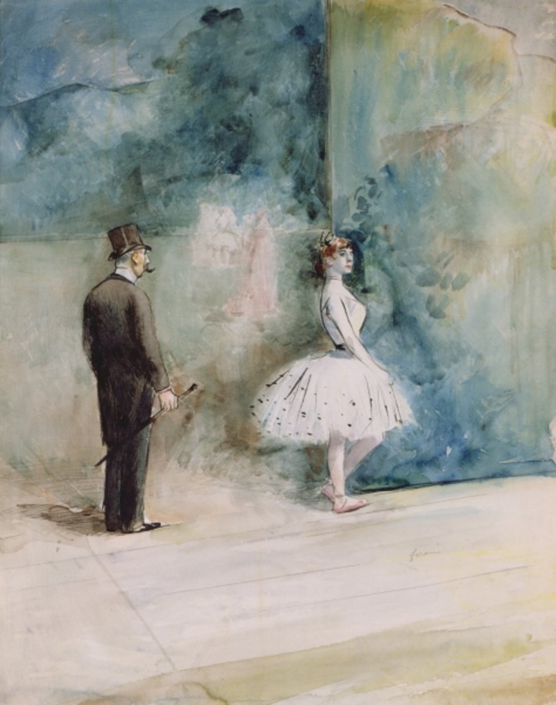 Detail of The Dancer by Jean Louis Forain