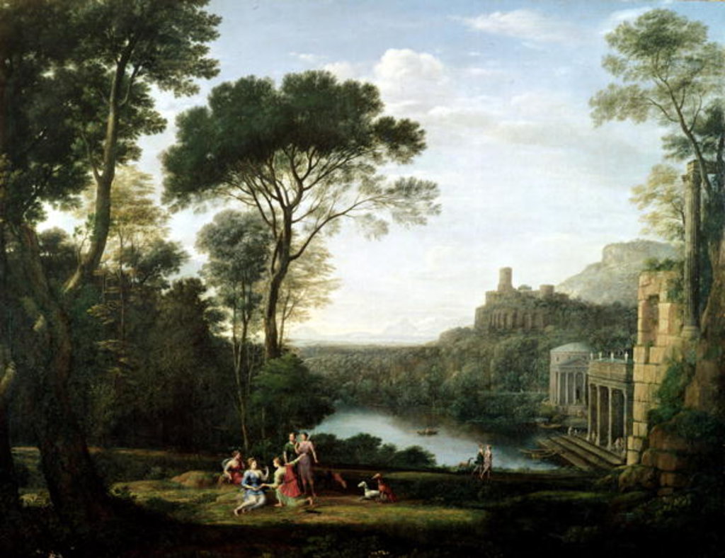 Detail of Landscape with the Nymph Egeria by Claude Lorrain