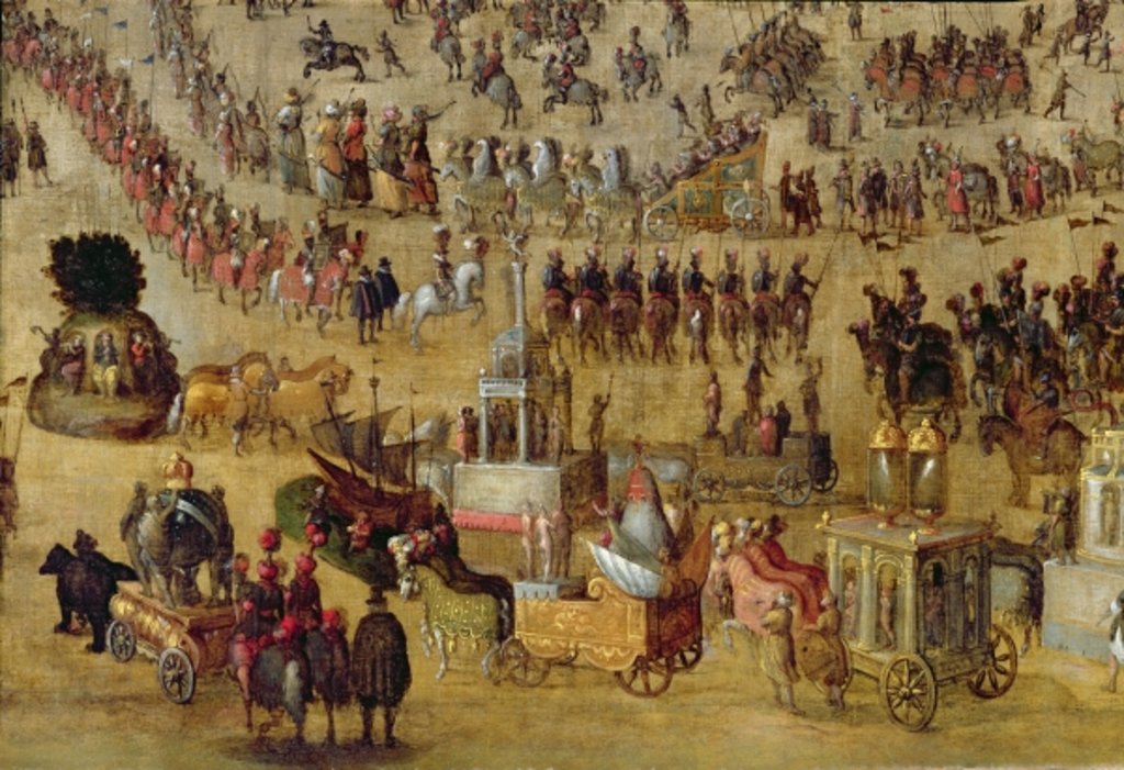 Detail of The Place Royale and the Carrousel in 1612 by French School
