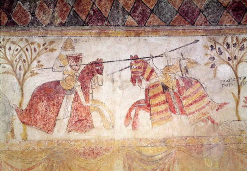 Detail of Combat between an Angevin King and Manfred, King of Sicily, after 1265 by French School