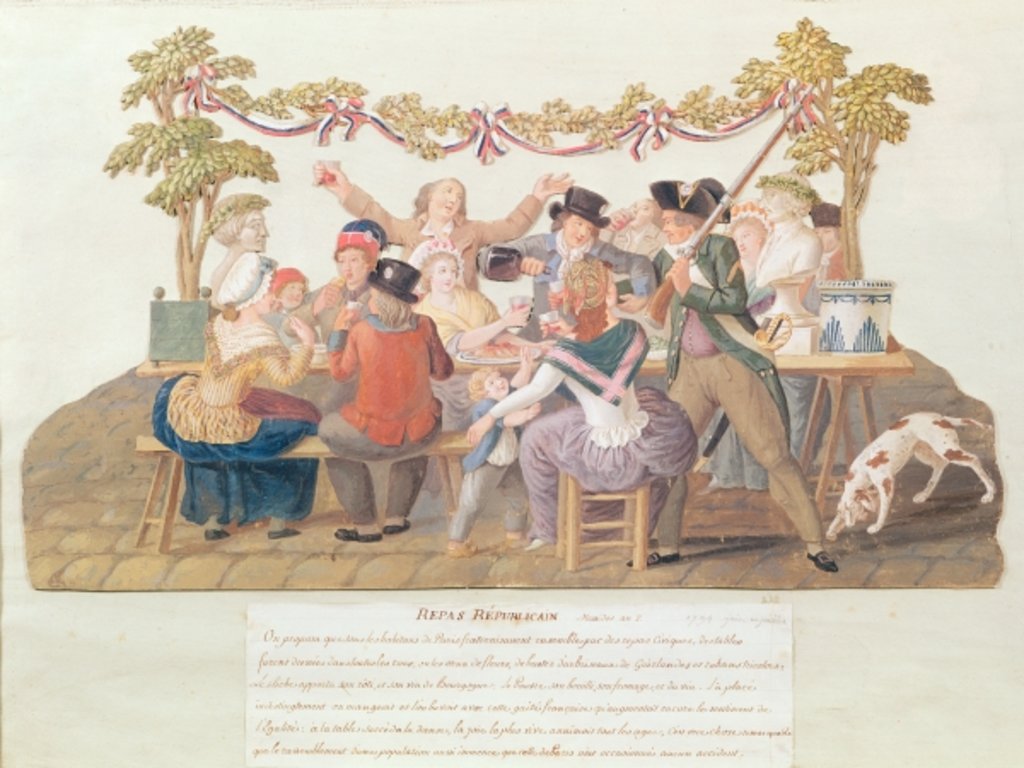Detail of A Republican Meal, Messidor, Year II by Lesueur Brothers