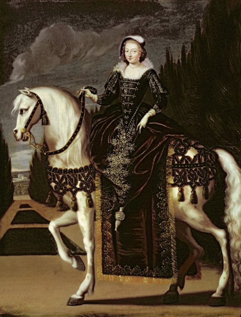 Detail of Equestrian Portrait of Marie de Medici by French School