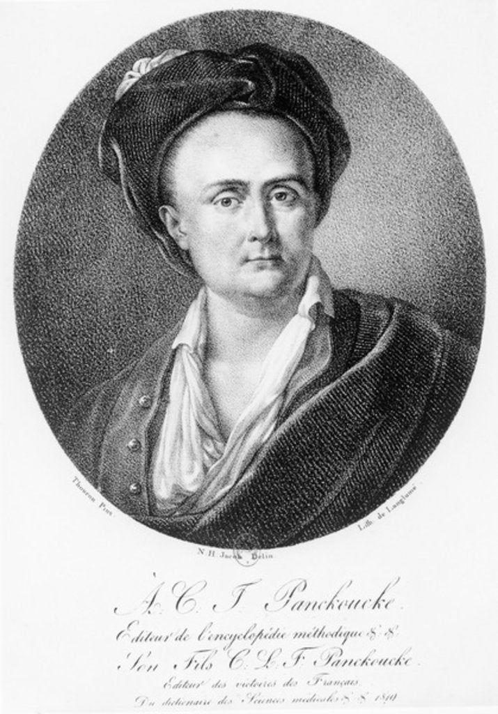 Detail of Medallion portrait of Andre Charles Joseph Panckoucke by Nicolas Henri Jacob